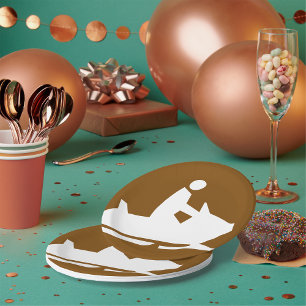 Jet Ski Sign Paper Plate