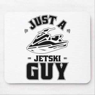 Jet Ski Skier - Skiing Just A Jet Ski Guy Mouse Mat