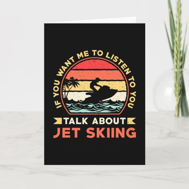 Jet Ski Talk About Jet Skiing Water Sports Jetski Card (Front)