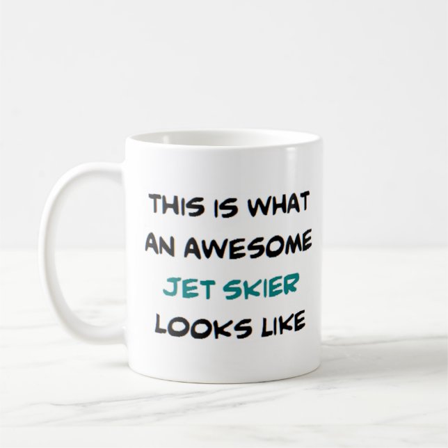 jet skier, awesome coffee mug (Left)