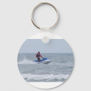 jet skiing at the beach key ring