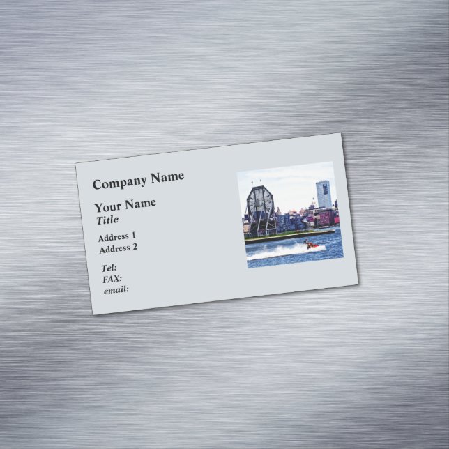 Jet Skiing by Colgate Clock Magnetic Business Card (In Situ)