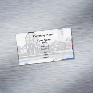 Jet Skiing by Colgate Clock Magnetic Business Card