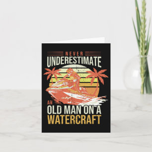 Jet Skiing Dad Watercraft Rider Old Man I Father J Card