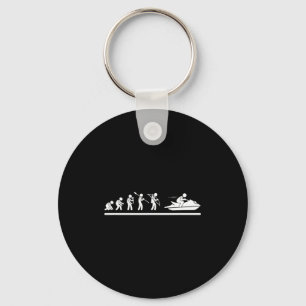 Jet skiing evolution men women funny jet ski key ring