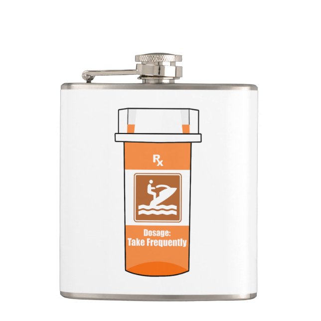 Jet Skiing Is My Drug Hip Flask (Front)