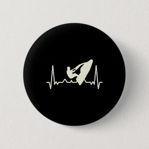 Jet Skiing Lover I Heartbeat Jet Skiing 6 Cm Round Badge