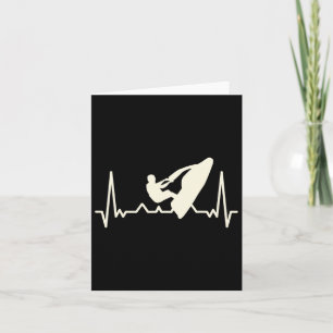 Jet Skiing Lover I Heartbeat Jet Skiing  Card