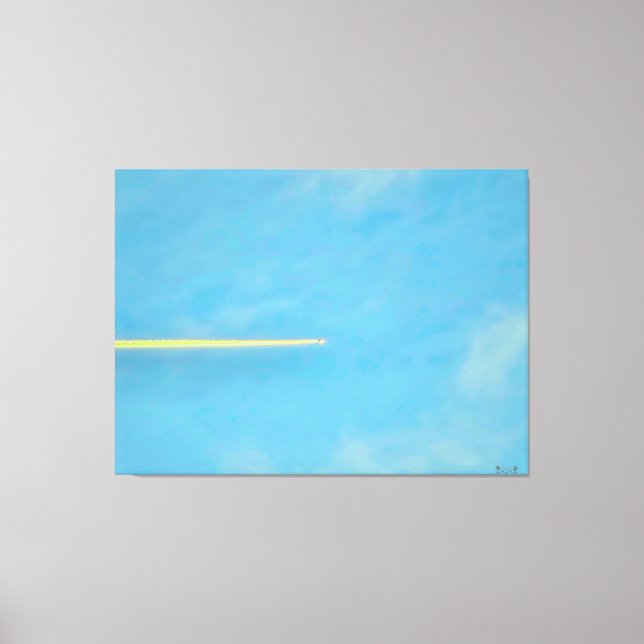 Jet Streaking Across the Sky Canvas Print (Front)
