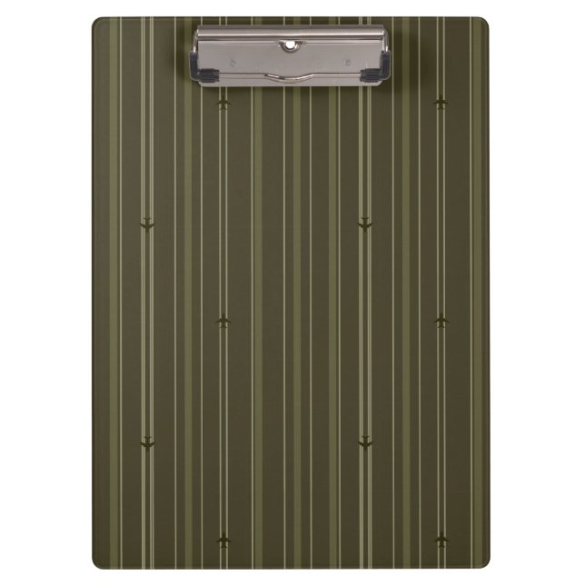 Jet Stream Stripes in Olive Green Clipboard (Front)