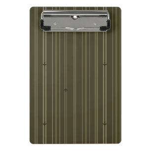 Jet Stream Stripes in Olive Green Mini Clipboard