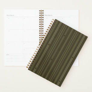 Jet Stream Stripes in Olive Green Planner