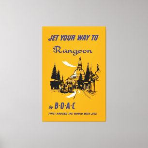 Jet Your Way to Rangoon Canvas Print