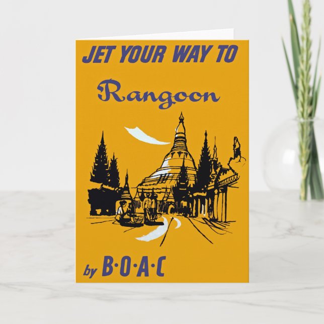 Jet Your Way to Rangoon Card (Front)