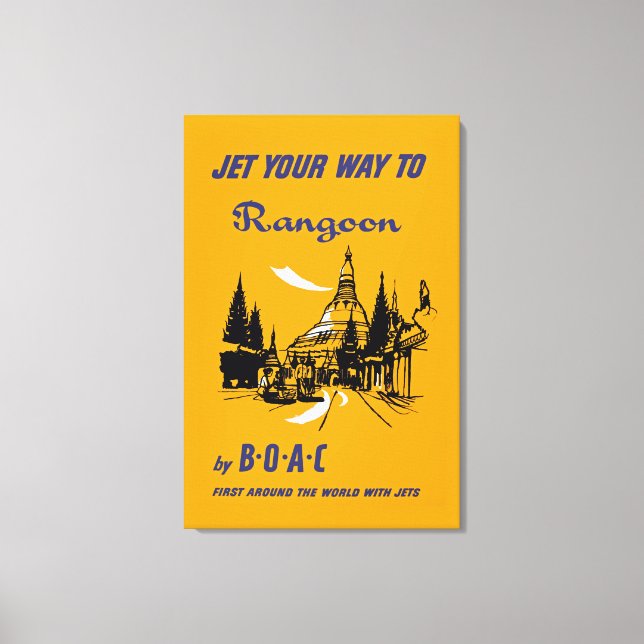 Jet Your Way to Rangoon - M Canvas Print (Front)