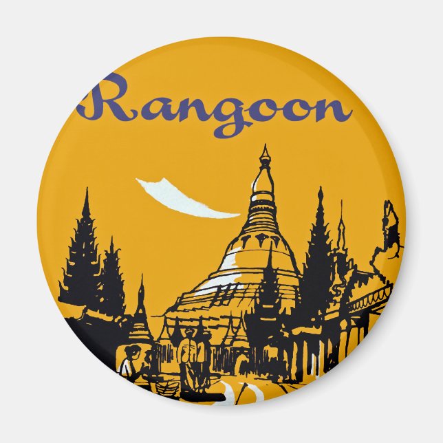 Jet Your Way to Rangoon Magnet (Front)