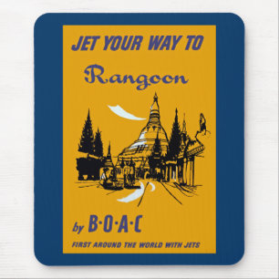 Jet Your Way to Rangoon Mouse Mat