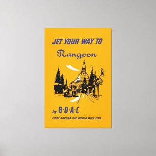Jet Your Way to Rangoon - XL Canvas Print
