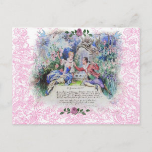 Je'Taime Marie Antoinette French Valentine Holiday Postcard
