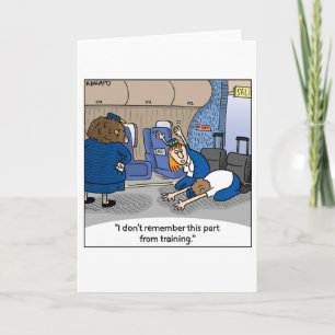 Jetlagged Comic Greeting Card--Training Card