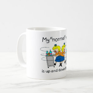 Jetlagged Comic   My Normal Route 11 oz Coffee Mug