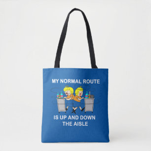 Jetlagged Comic My Normal Route Tote Bag