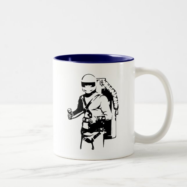 Jetpack pilot Two-Tone coffee mug (Right)