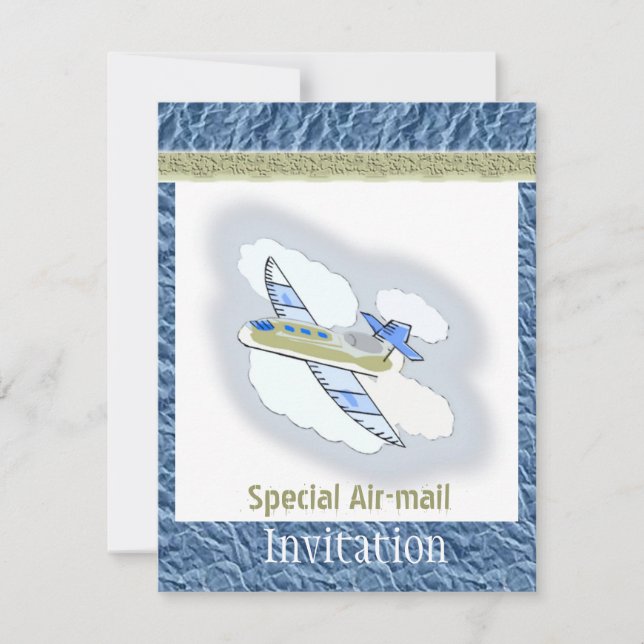 Jetplane Party Invitation (Front)