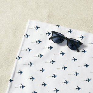 Jets Aircraft Aeroplane Airline Beach Towel