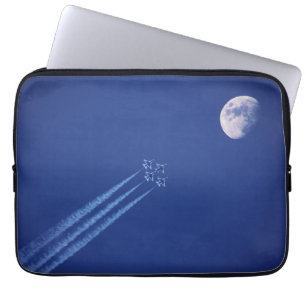 Jets Next to Moon   British Columbia Laptop Sleeve