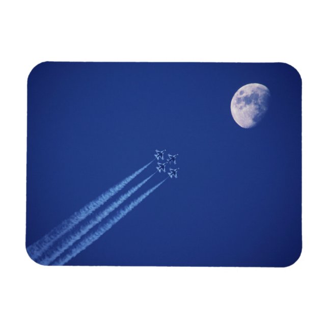 Jets Next to Moon | British Columbia Magnet (Horizontal)