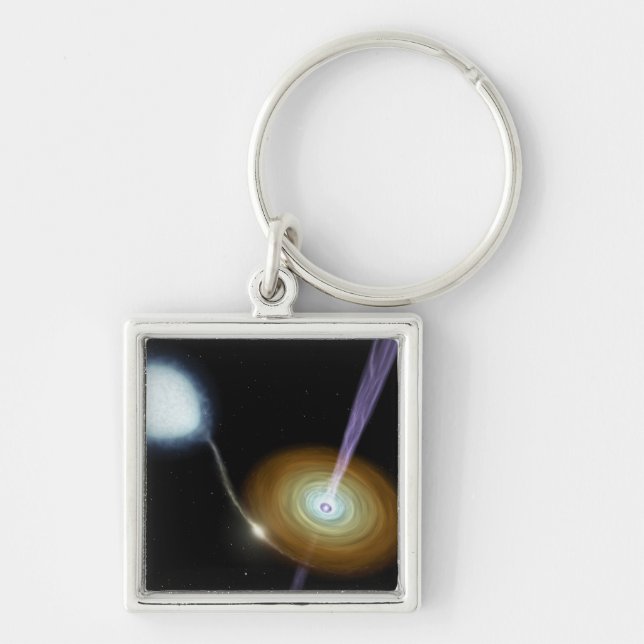 Jets of material shooting out key ring (Front)