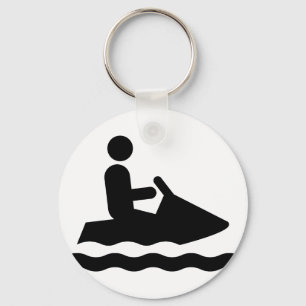 Jetskiing Symbol Keychain