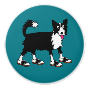 Jett the Border Collie Ceramic Knob