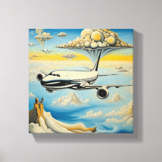 Jetting Through the Skies: Aeroplane Journeys Canvas Print