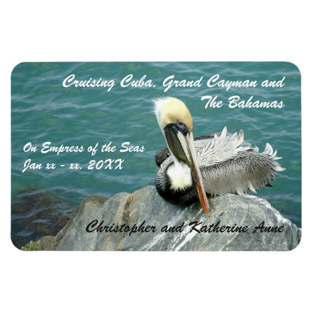 Jetty Pelican Personalised Stateroom Door Marker Magnet (Horizontal)