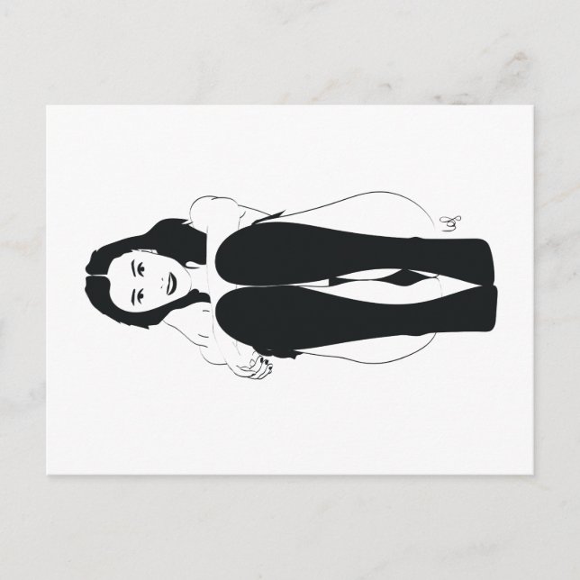 Jeune femme assise postcard (Front)