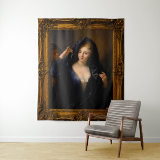 Jeune Fille Au Collier De Perles by Jean Raoux Tapestry
