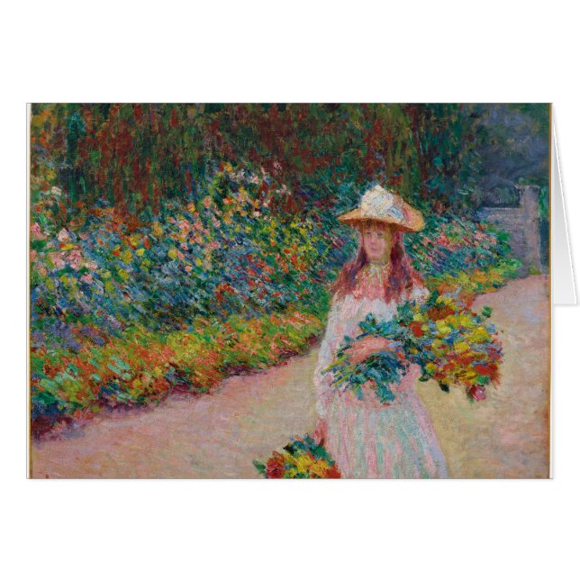 Jeune fille dans le jardin de Giverny, 1888 (Front Horizontal)