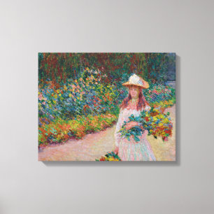 Jeune fille dans le jardin de Giverny, 1888 Canvas Print