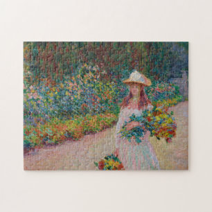 Jeune fille dans le jardin de Giverny, 1888 Jigsaw Puzzle