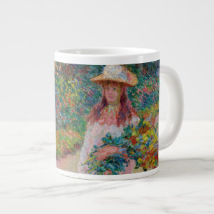 Jeune fille dans le jardin de Giverny, 1888 Large Coffee Mug