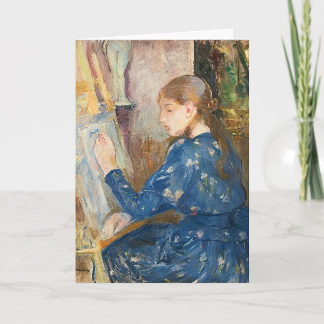 Jeune Fille Écrivant | Berthe Morisot Card (Front)