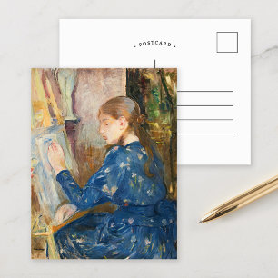 Jeune Fille Écrivant   Berthe Morisot Postcard