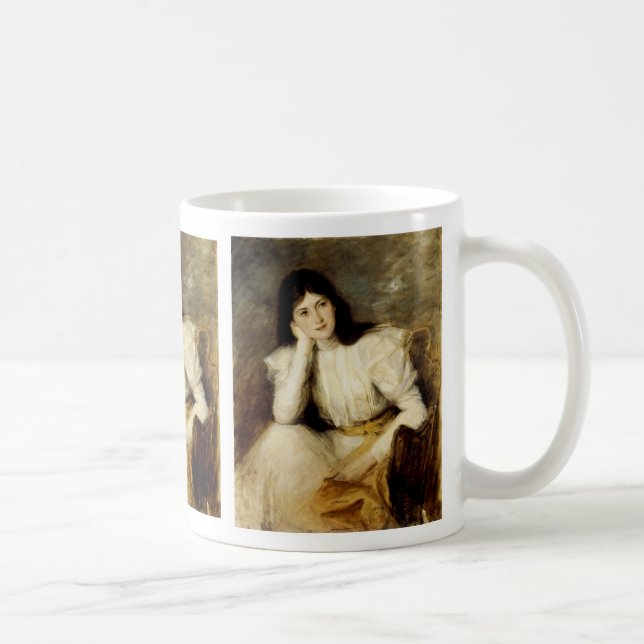 Jeune Fille Reveuse, Portrait de Berthi Capel Coffee Mug (Right)