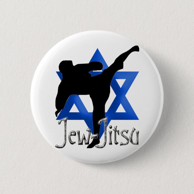 Jew Jitsu 6 Cm Round Badge (Front)