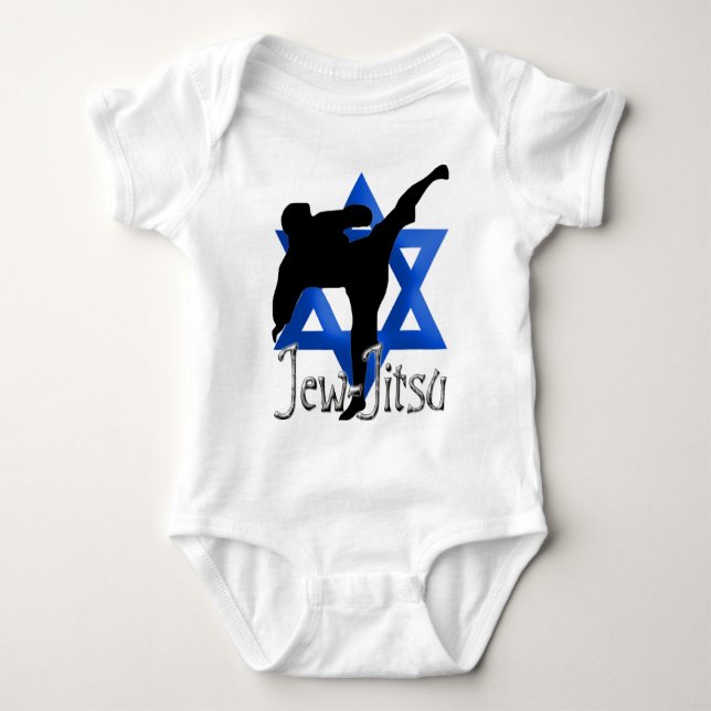 Jew Jitsu Baby Bodysuit (Front)