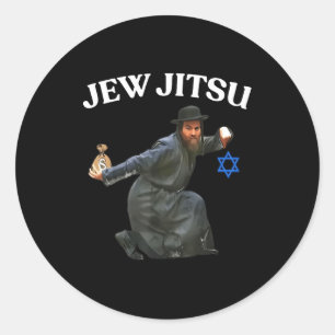 Jew Jitsu Classic Round Sticker