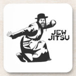 Jew Jitsu Coasters | Jewish Bar Mitzvah Gifts<br><div class="desc">Excellent gift for your upcoming Bar Mitzvah! 

This awesome square coaster contains a black graphic design and black text,  looks best on a light background colour.


jew humour funny jews "ju jitsu" "jew jitsu" hilarious jewish hebrew</div>
