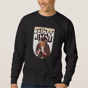 Jew-Jitsu Design Of Rabbi Jewish Man Doing Jiu Jit Sweatshirt